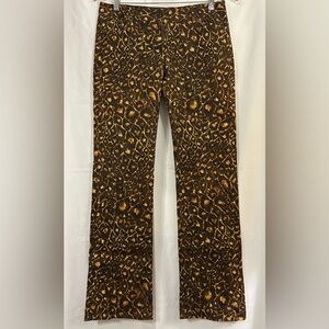 Laundry by Shelli Low Rise Segal Brown Animal-print PantsSize 4  31” length